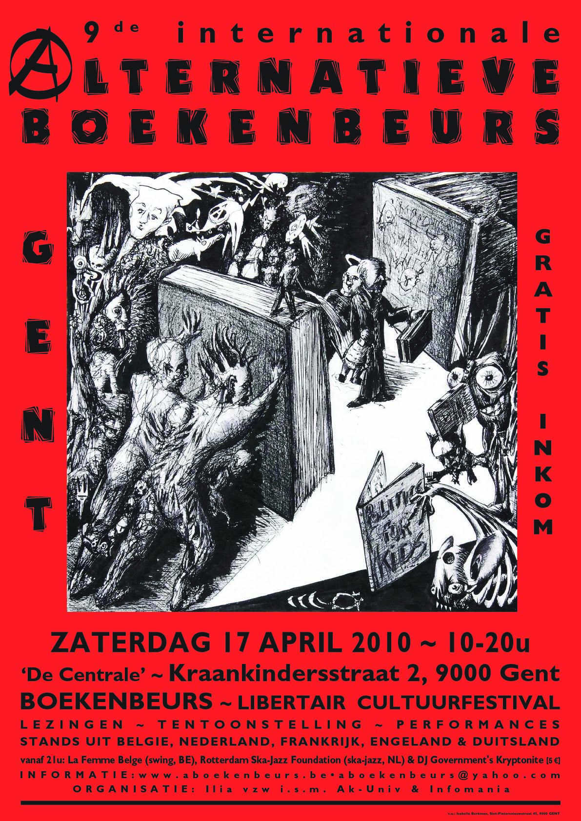 Anarchistische boekenbeurs in Gent 17 April