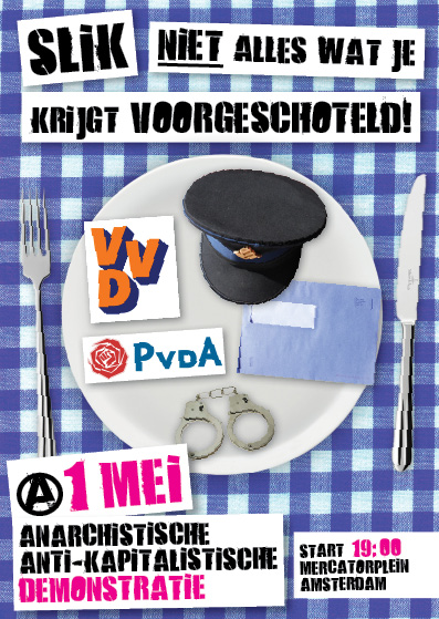 1 mei demo in Amsterdam, 19:00 Mercatorplein