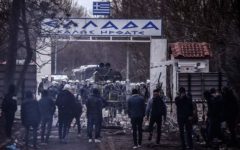 DEMO in Amsterdam tegen de oorlog tegen migranten in het Griekse grensgebied