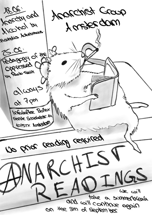 Weekly zine readings in the Anarchist Library — Infokafee Bollox, Amsterdam