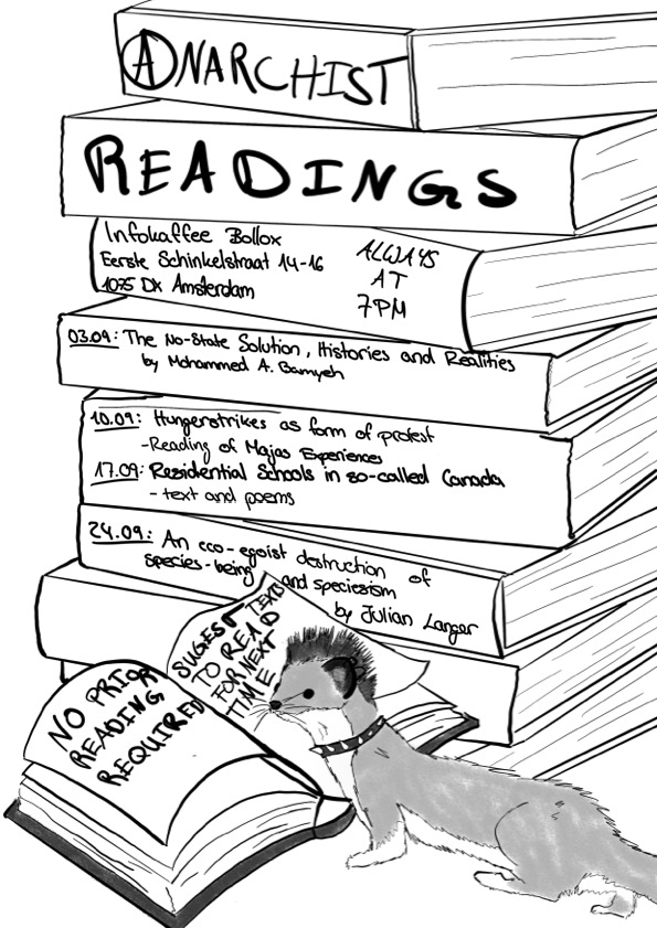 Weekly zine readings in the Anarchist Library — Infokafee Bollox, Amsterdam